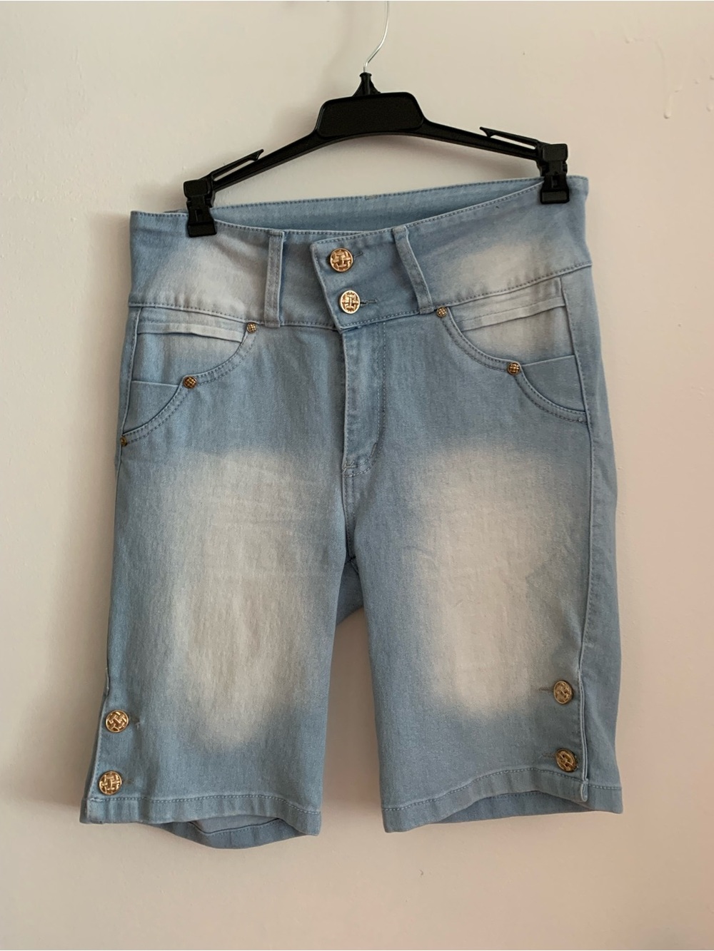 Miguel Sosa , Area Restringida brand Light Blue women's Denim Bermuda Shorts